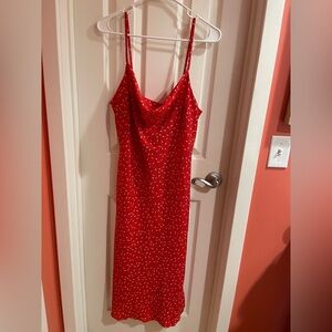 Red Floral Boutique Slip Dress